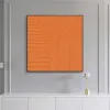 Modern, light luxury and minimalist Nordic decorative paintings with blue, white and yellow lines, bedroom and living room wall paintings, hotel murals and entrance paintings Application Scenario